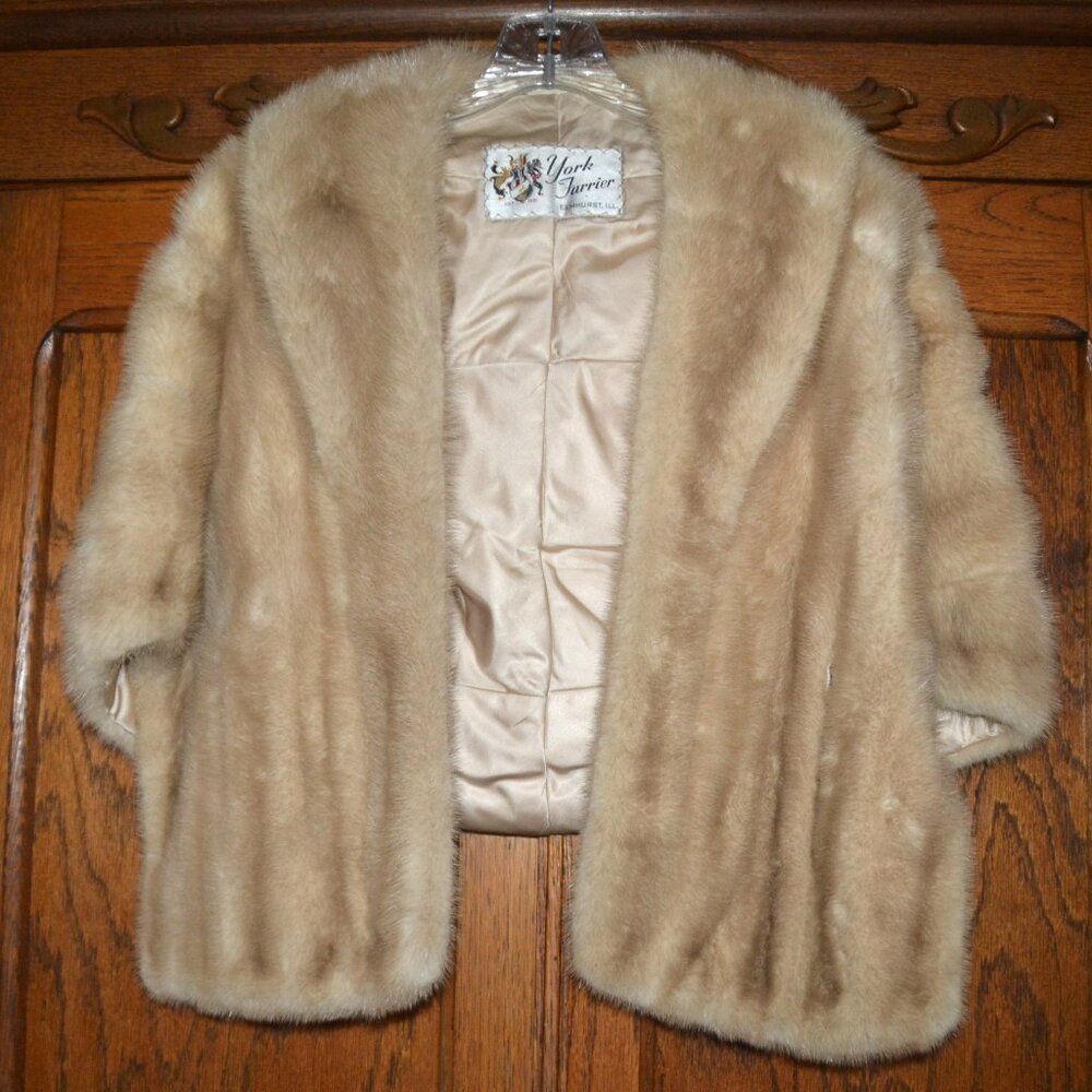 Vintage York Furrier Blonde Stole Wrap Fur Vintage Elegant Evening